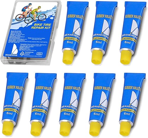 Kit de reparación de neumáticos de bicicleta Beanewone, kit de parche de tubo interior de bicicleta – Estuche portátil para bicicleta, motocicleta y