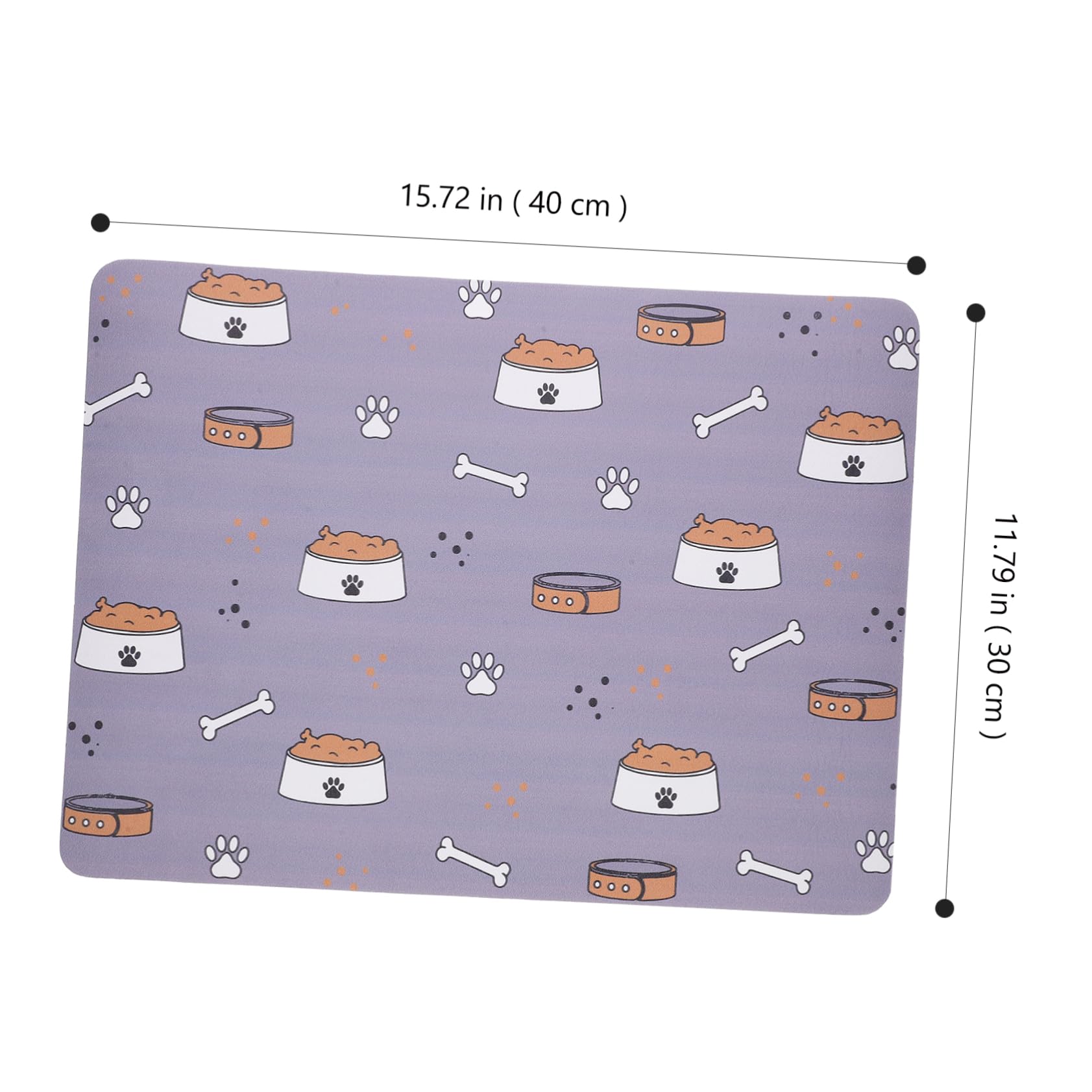 Sosoport 4pezzi Tappetino Antiscivolo Per Ciotole Di Cibo Per Animali Domestici Design Facile Da Pulire Materiale Sicuro e Leggero Per Uso Versatile Casa