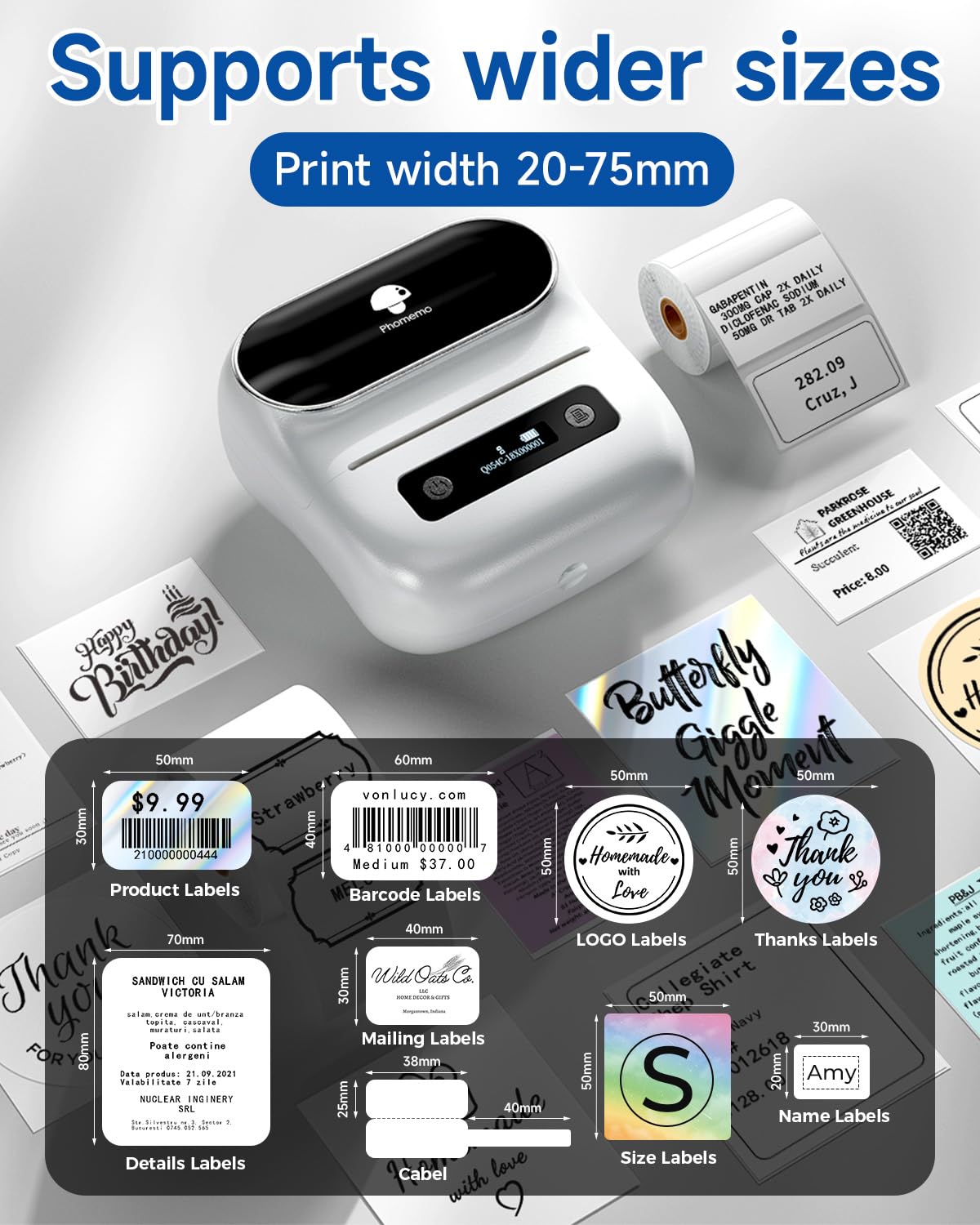 Macchina Etichettatrice Bluetooth Phomemo M220 Portatile - Dettaglio