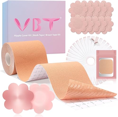 Cinta de pecho para reemplazar tu brasier, cinta instantánea para el pecho, adecuada para A-G, cinta Bob para levantamiento de senos con 1 cinta de