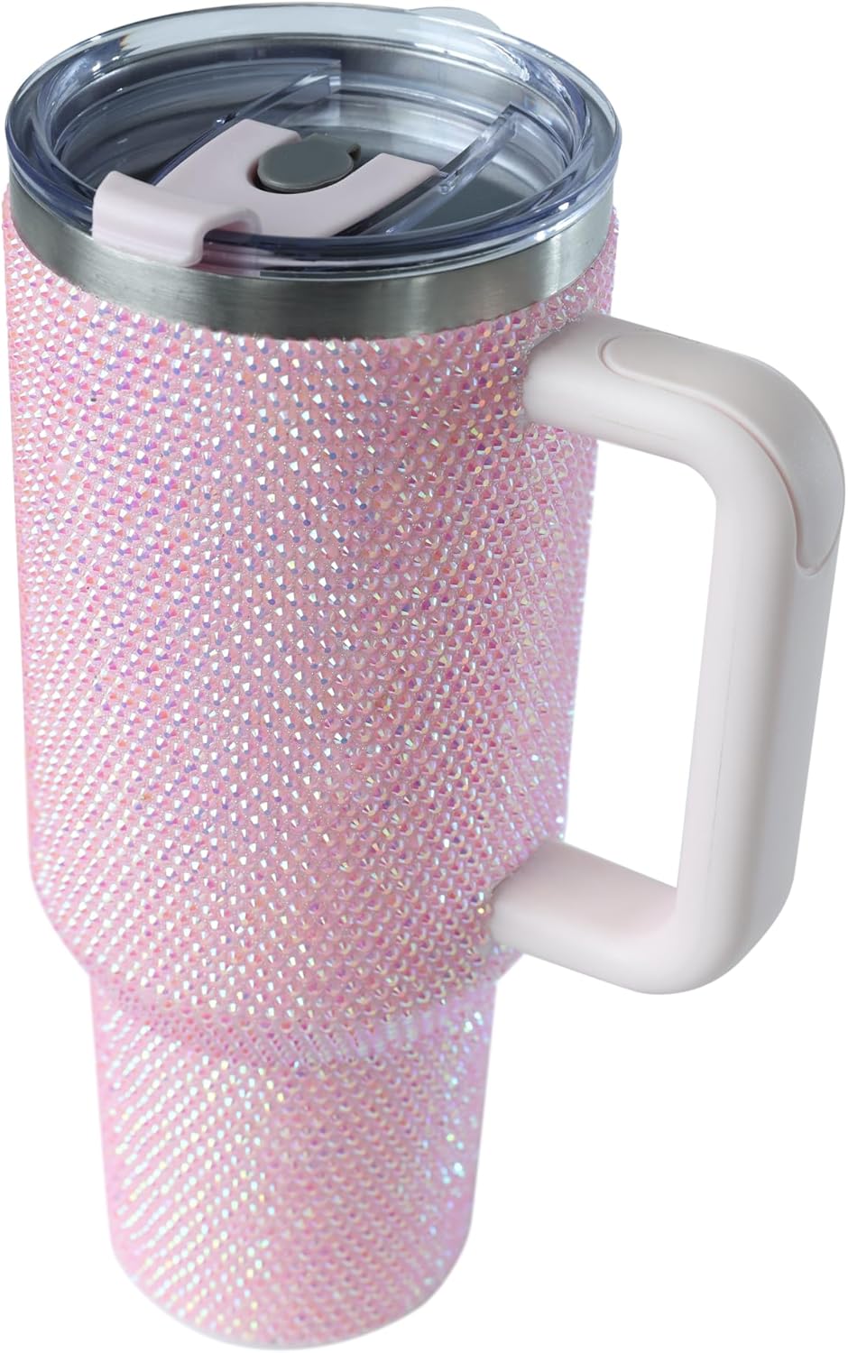 Grenada 40oz Rhinestone-Encrusted Insulated Tumbler - Premium Bling Stainless Steel Water Bottle with Handle, Double Wall Vacuum Technology, Includes Leakproof Lid and Straw - Image 2