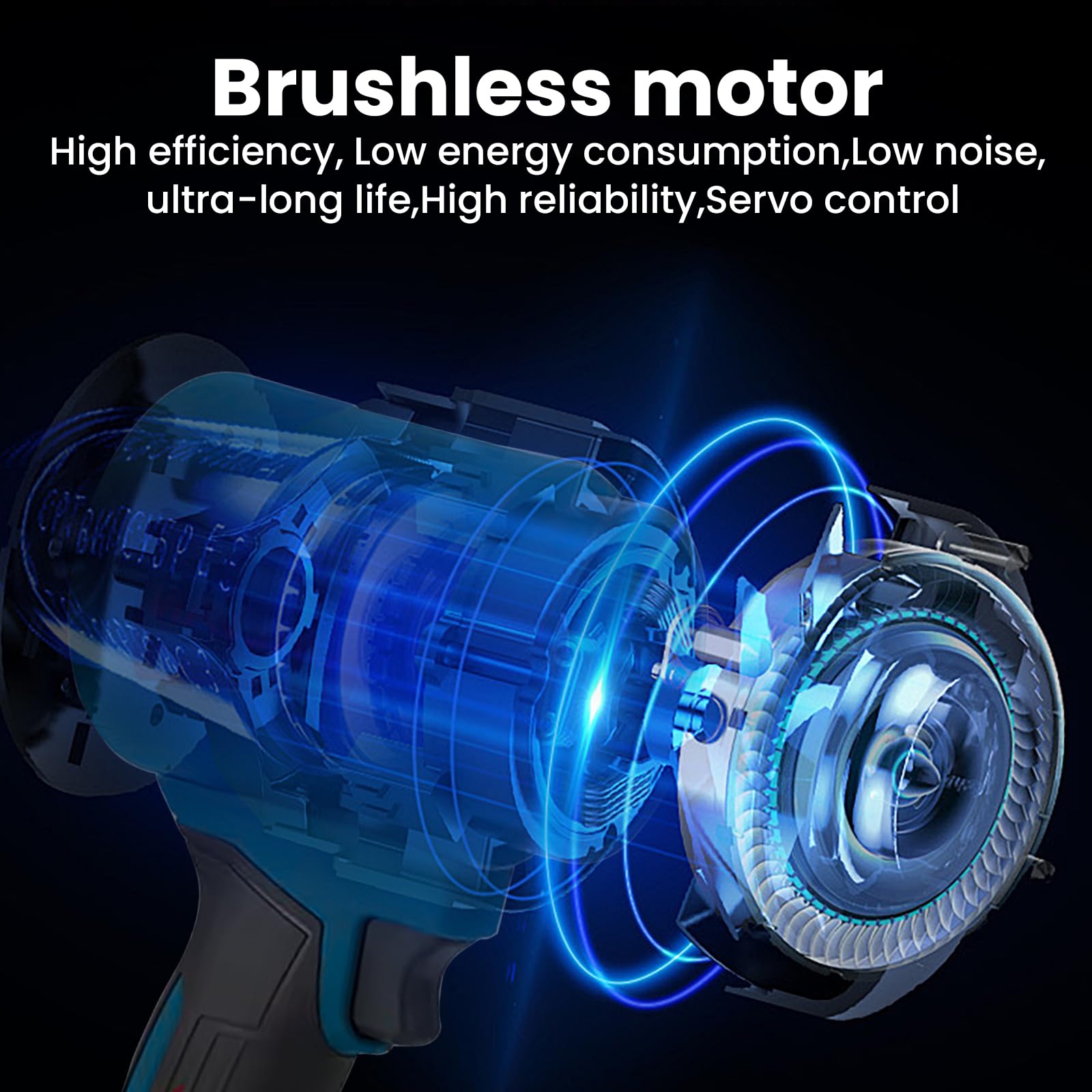 Turbina de soplador de hojas con batería para Makita 18 V, 100 M/S 8000 RMP Mini aire comprimido con boquilla extendida, soplador de batería sin escobillas, Turbo Jet Blower para césped, terraza
