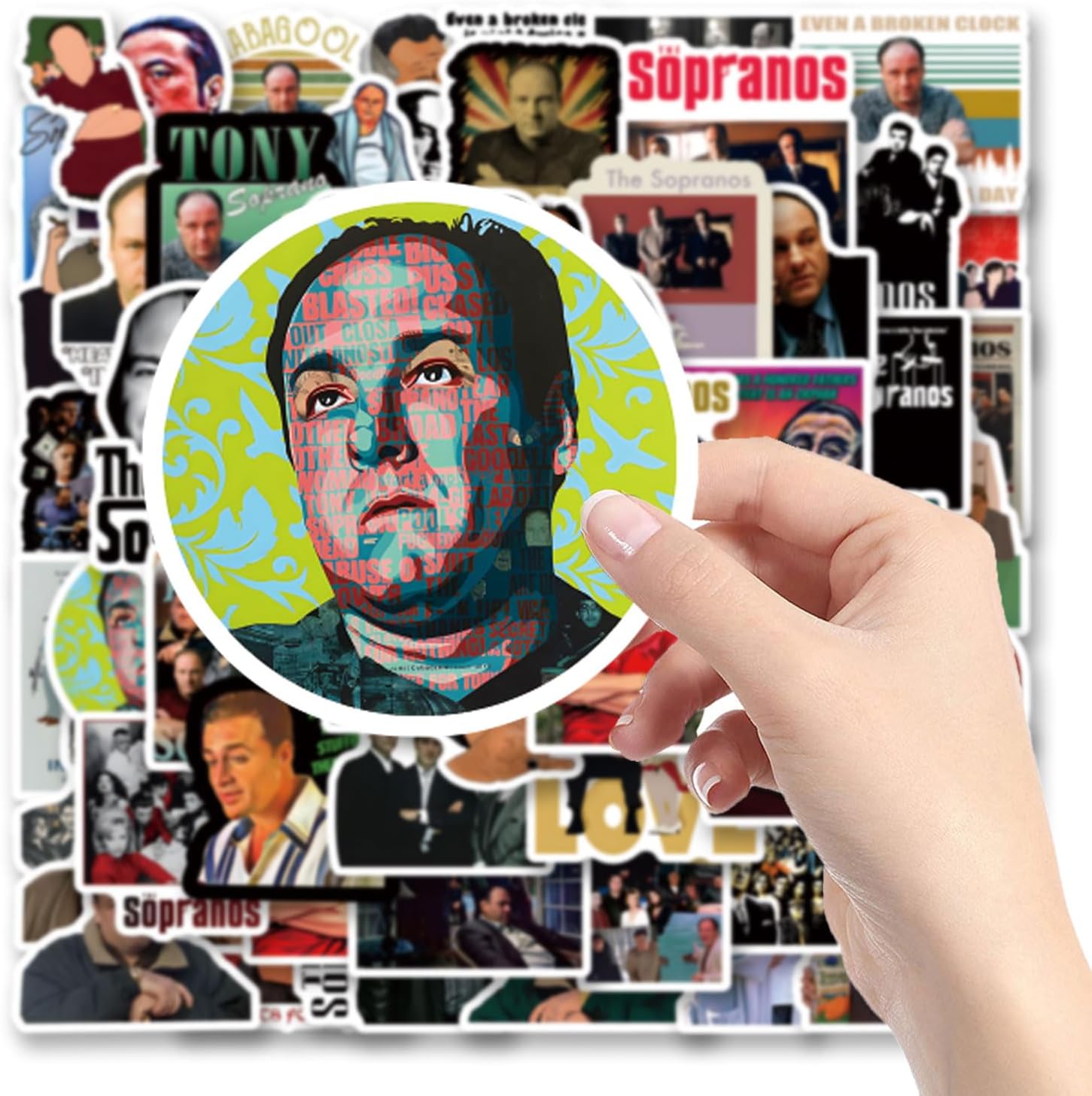 63Pcs Sopranos Stickers Pack, Aesthetic Sticker Decals for Water Bottle,Laptop,Phone,Hard Hat,Skateboard,Scrapbooking,Bumper - Image 4