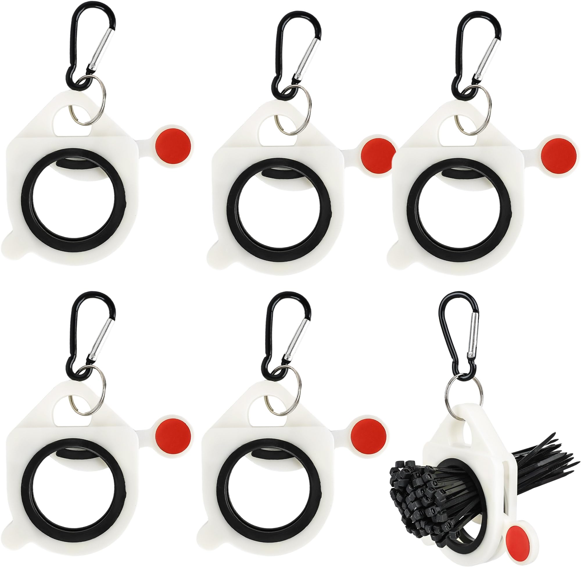 6 Pcs Zip Tie Organizer Plastic Cable Tie Holder Reusable Zip Ties Holder for Home Charger Wire Storage Worker Wire and Cord Management