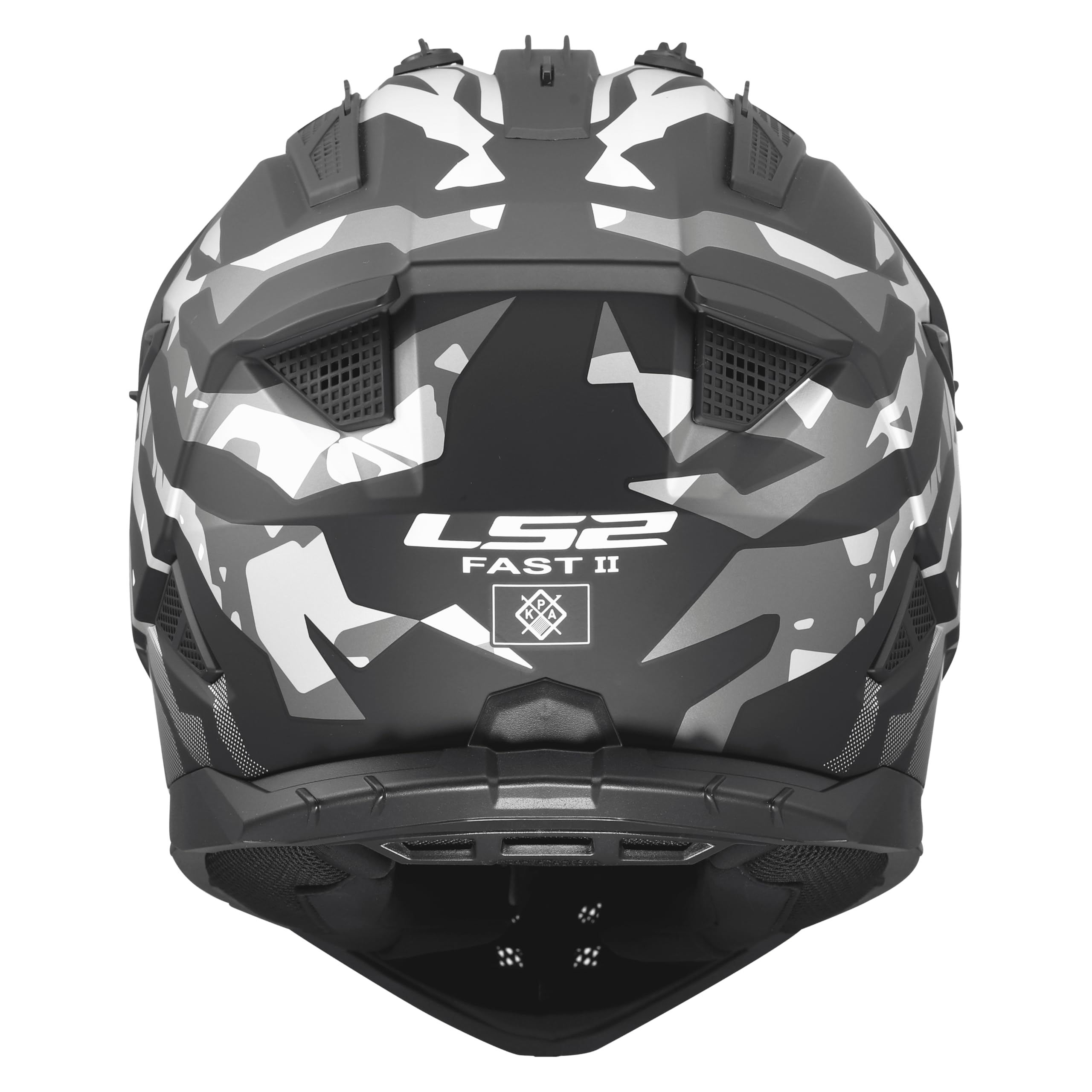 LS2, Casco Moto Cross FAST II GROTESK Black Grey, XS