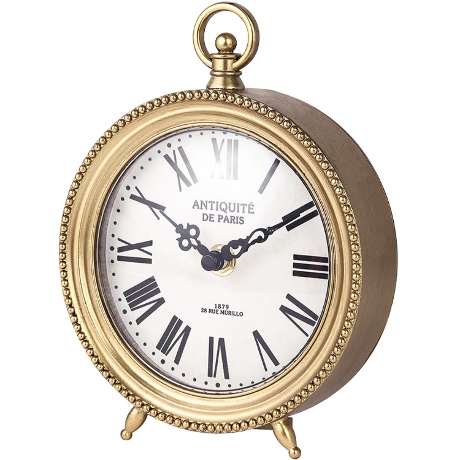 Reloj pequeño dorado vintage un regalo elegante de diseño rústico para inauguración