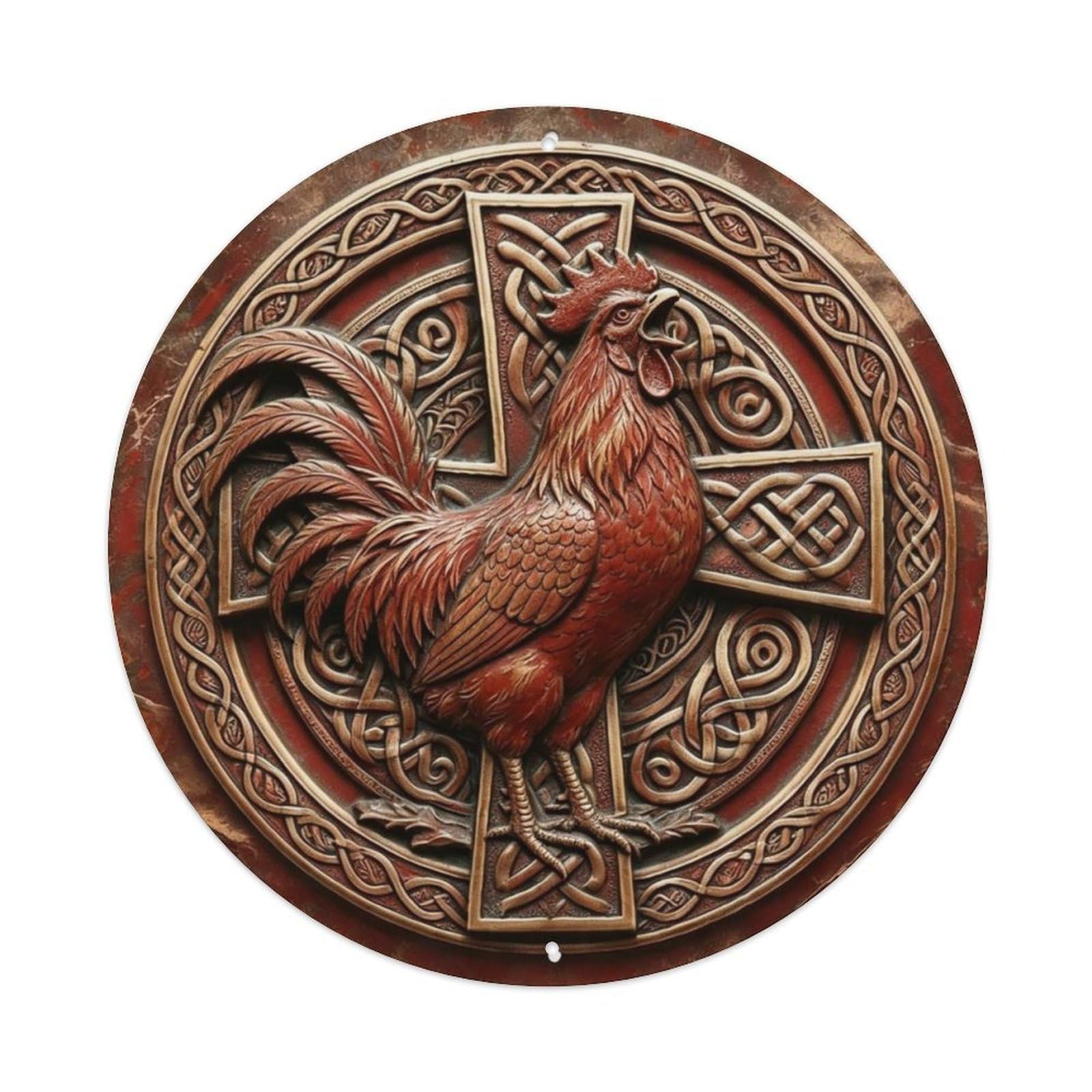 Rhode Island Red Rooster Farm Metal Tin Sign Plaque