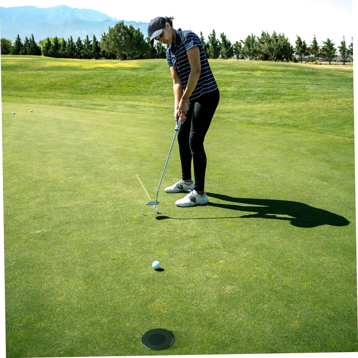 WOONEKY Golf Hole Cup Cap 2pcs Golfing Accessories Putting Hole Cup Cover Golfing Supplies for Training