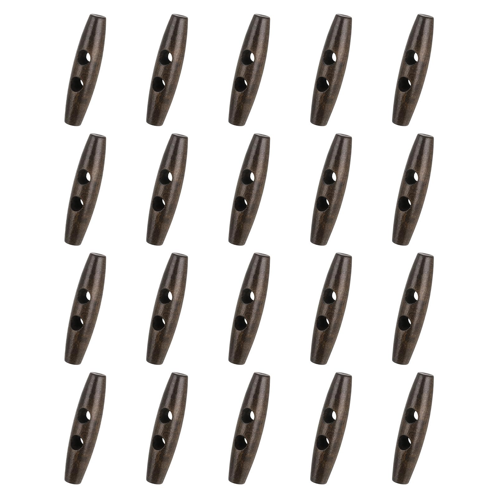 Boutons à bascule en bois olive 60mm uxcell pour couture et tricot - Lot de 40