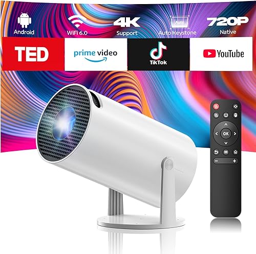 Projector with WiFi and Bluetooth, Mini Projector