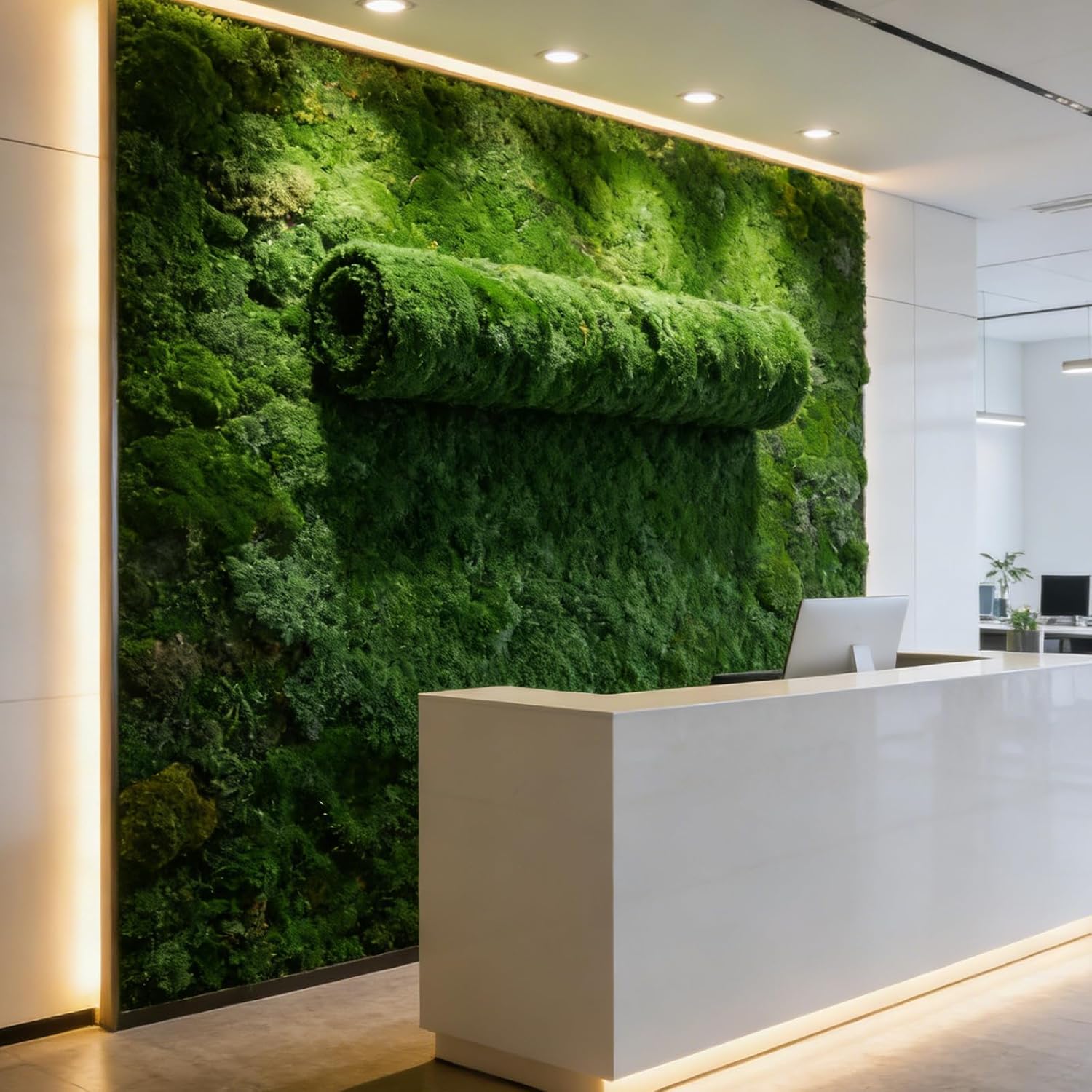 Artificial Moss Mat (39" x 78"), Large Fake Moss Sheet for Crafts & Planters, Realistic Green Moss Roll Capable of Creating Seamless Moss Walls, Table Runners, Fairy Gardens & Wedding Decor