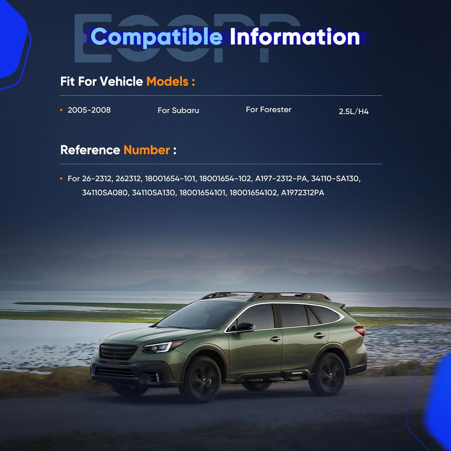 ECCPP Hydraulic Complete Power Steering Rack and Pinion Assembly fit for Subaru Forester 2005-2008 2.5L 26-2312, 262312,18001654-101 New, Direct-fit, Durable