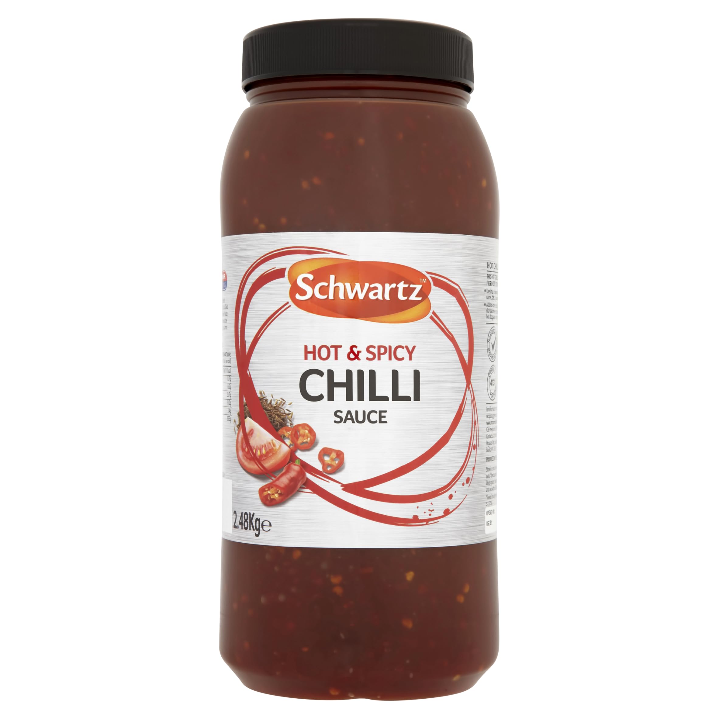 Schwartz Hot and Spicy Chilli Sauce, Versatile and Fiery Chilli Sauce for Burgers, Sausages and Kebabs, Ideal to Add to Casseroles and Curry Dishes, 2.48 kg, 9920 gram