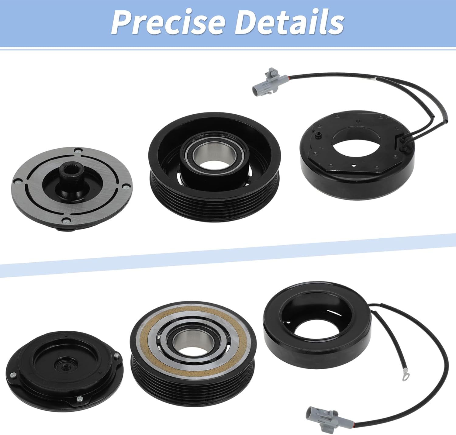 Air Conditioner AC Compressor Clutch Kit for BMW X5 228i 328d 328i 428i 740Ld 428i Gan Coupe AC Compressor Clutch Set for 7SBU17C Compressor for BMW 320i XDrive No.64529216466