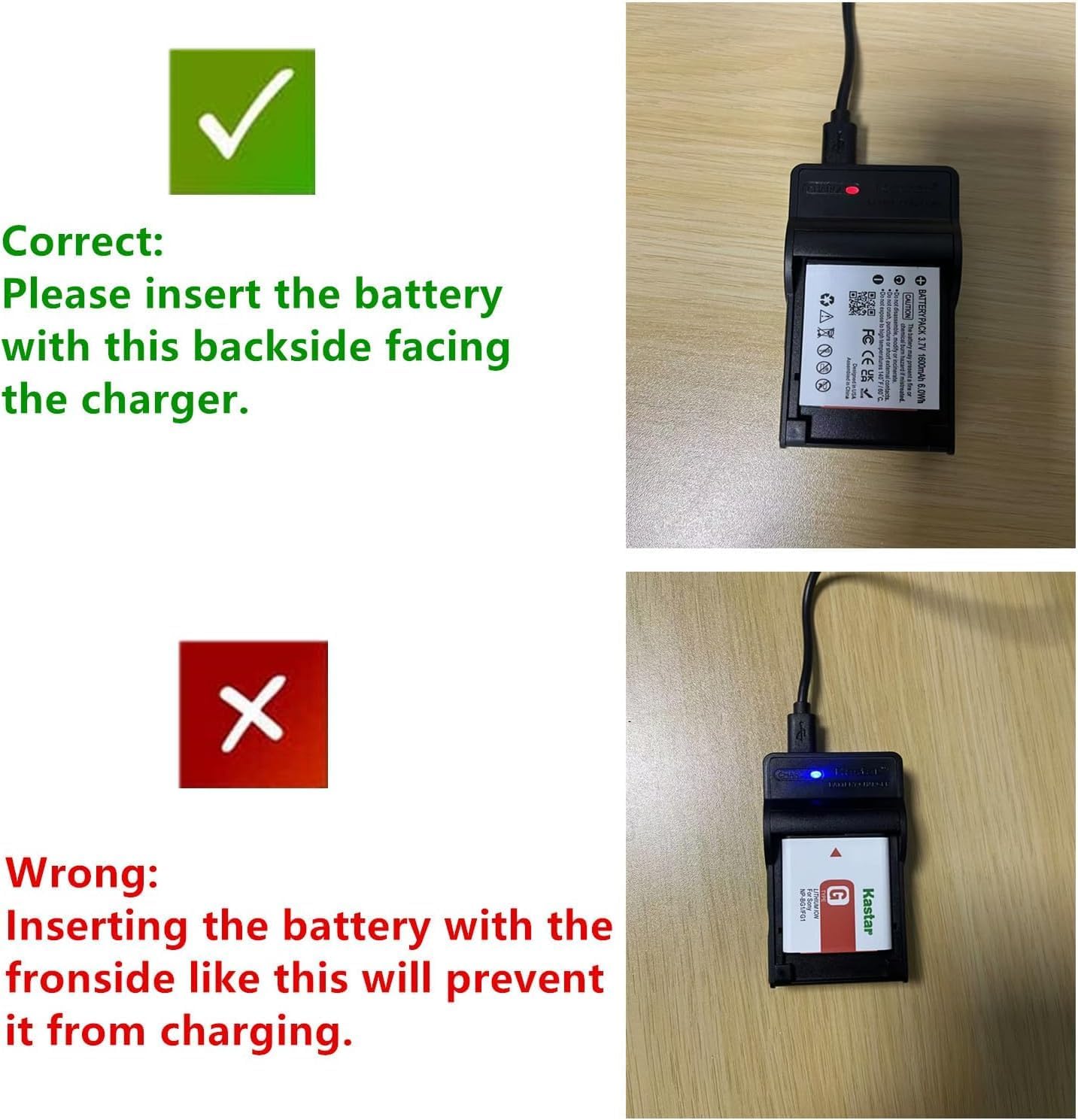 Kastar NP-BG1 / NP-FG1 Battery (2-Pack) + Slim USB Charger Compatible with Sony Cyber-Shot Cameras – Check Battery Model Before Purchase - Image 7