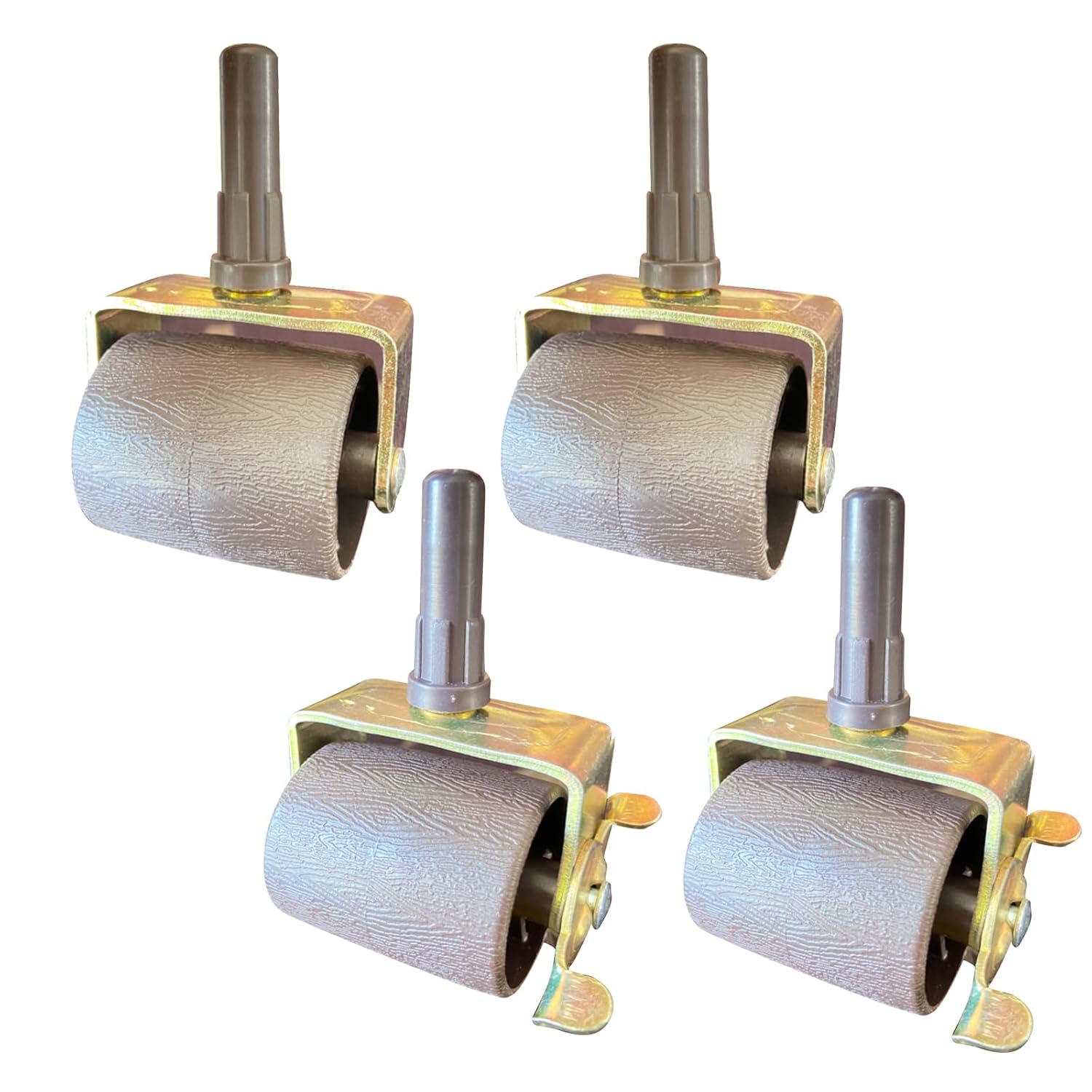 ELEPFEET Metal Stem Heavy Duty Rollers Casters Wheels for Bed Frame
