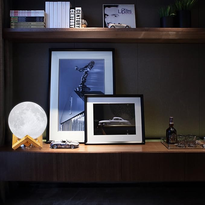 Lámpara Luna 3D LED 16 Colores con Control Remoto 4.8 Pulg miniatura 7
