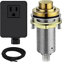 Vista 12 de Kit de interruptor de aire SinkTop (botón largo de latón completo) para eliminación de basura, bronce aceitado inalámbrico