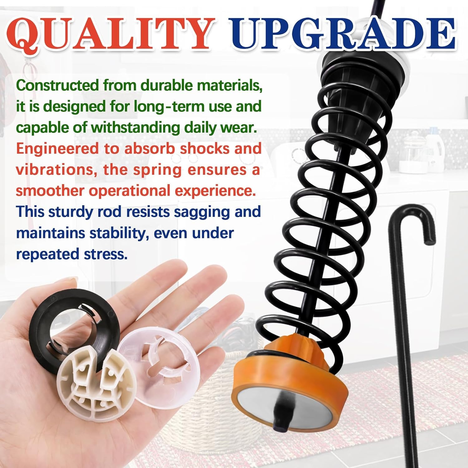 WTW7000DW3 WTW7500GC0 WTW7500GW0 MVWB765FC3 Washer Suspension Rod, 26 Inch Fit for Whirl-pool May-tag Ken-more Cro-sley WTW7000DW4 MVWB766FW1 WTW7000DW0 MVWB757JW0 11026132412 11026132413 11020372710