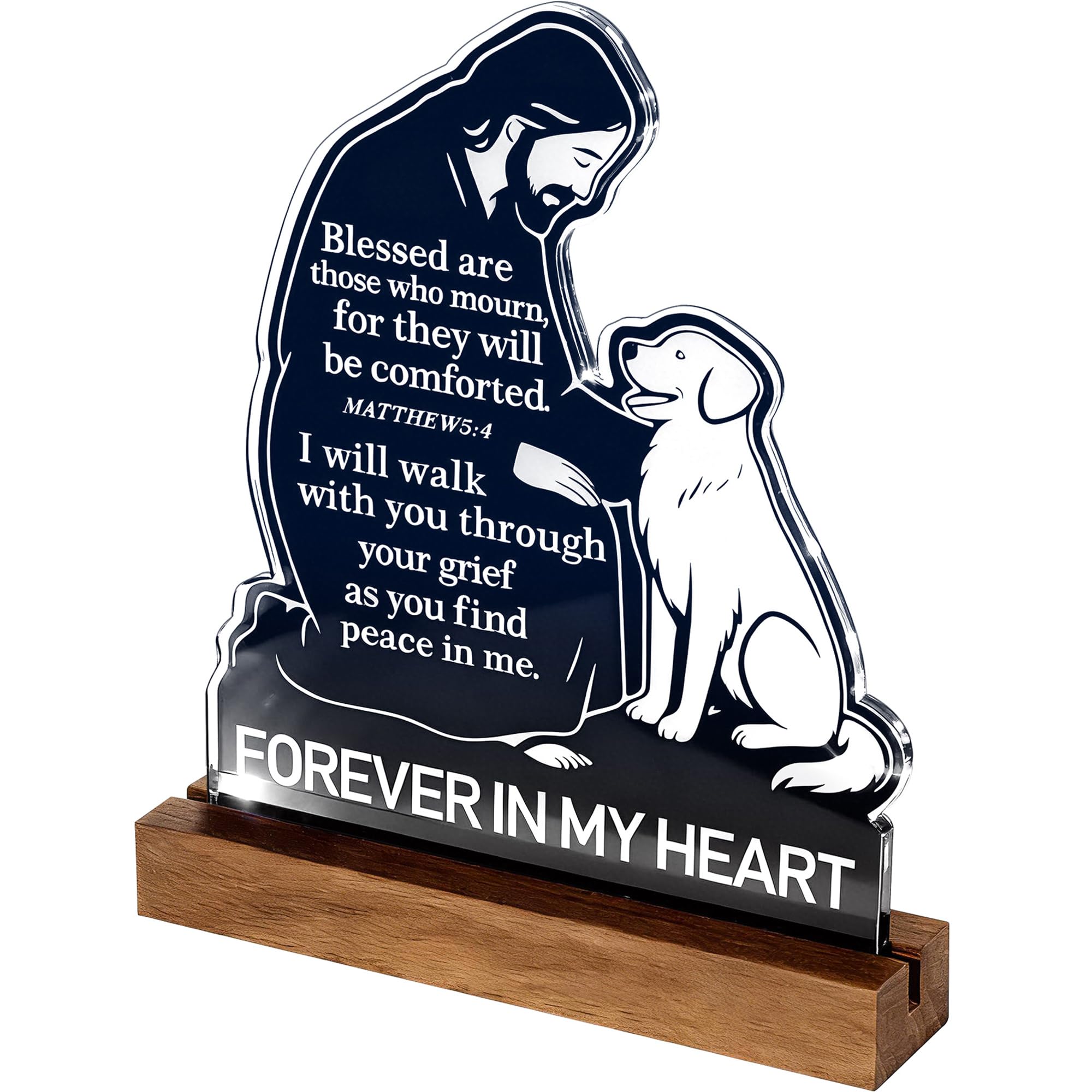 Regalos conmemorativos para la pérdida de perro con figura de Jesús