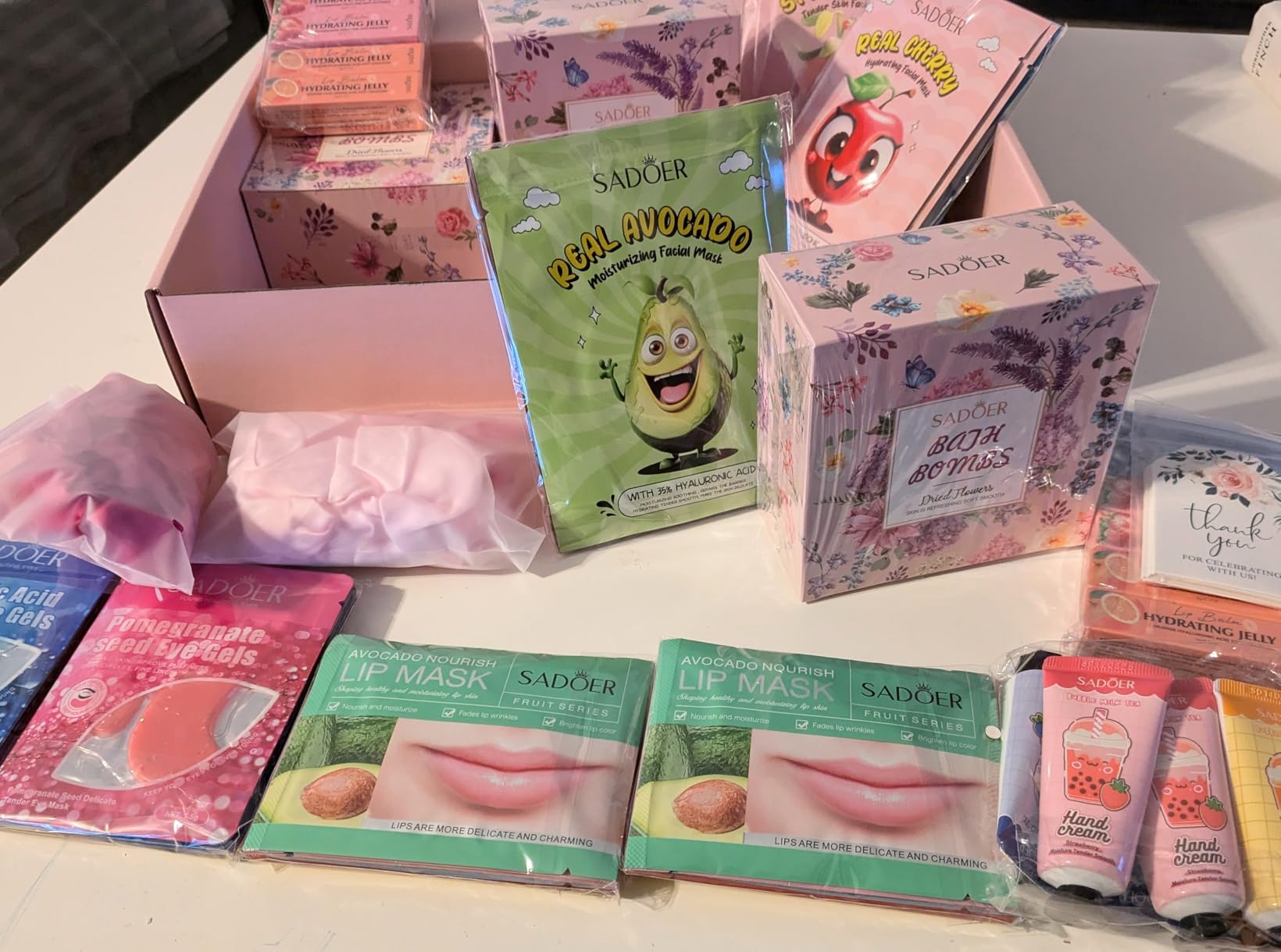 InfiniteRelax 108 PCS Spa Party Supplies for Girls & Women, Spa Party Favors Include Face Masks Skincare, Hand Cream, Lip Balm, Under Eye Patches, Lip Mask and Foot Bath Bombs, Spa Birthday Sleepover Party Supplies