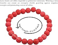 Vista 596 de Amazing Gemstone Pulsera de cristal para mujeres y hombres, pulsera de cristal curativo de protección, pulsera elástica con cuentas de piedras