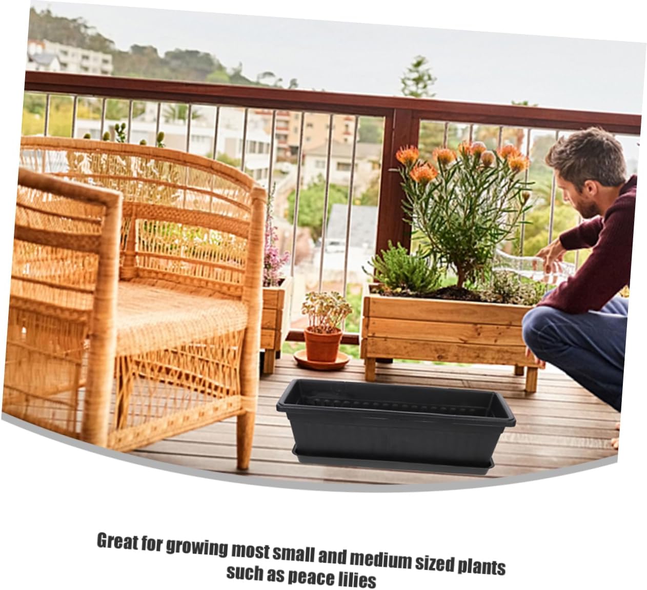 3sets Plant Pots Saucer Plastic Plant Nursery Garden Pots for Indoor Outdoor Orchid for