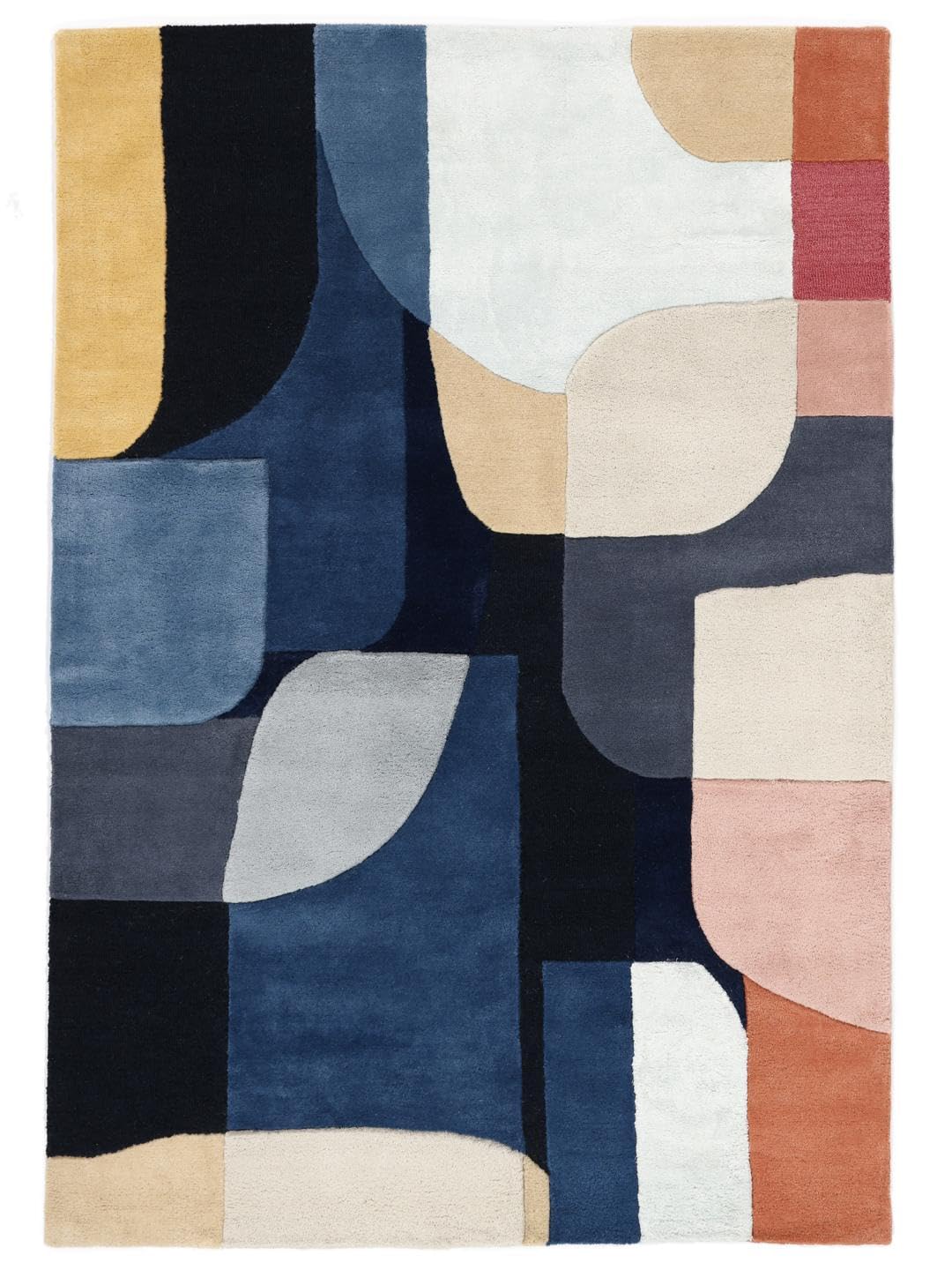 RugVista Block Tapis, 160 x 230 cm, Bleu