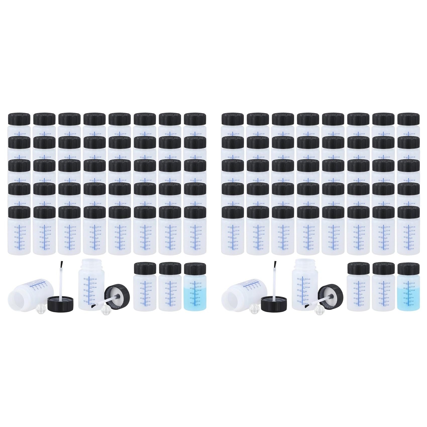Jnchdghwa As Shown 120Pcs 56.7G Touch Up Paint Containers - Empty Paint Touch Up Bottles With Brush, Mixing Ball For Fixing Car Scratches