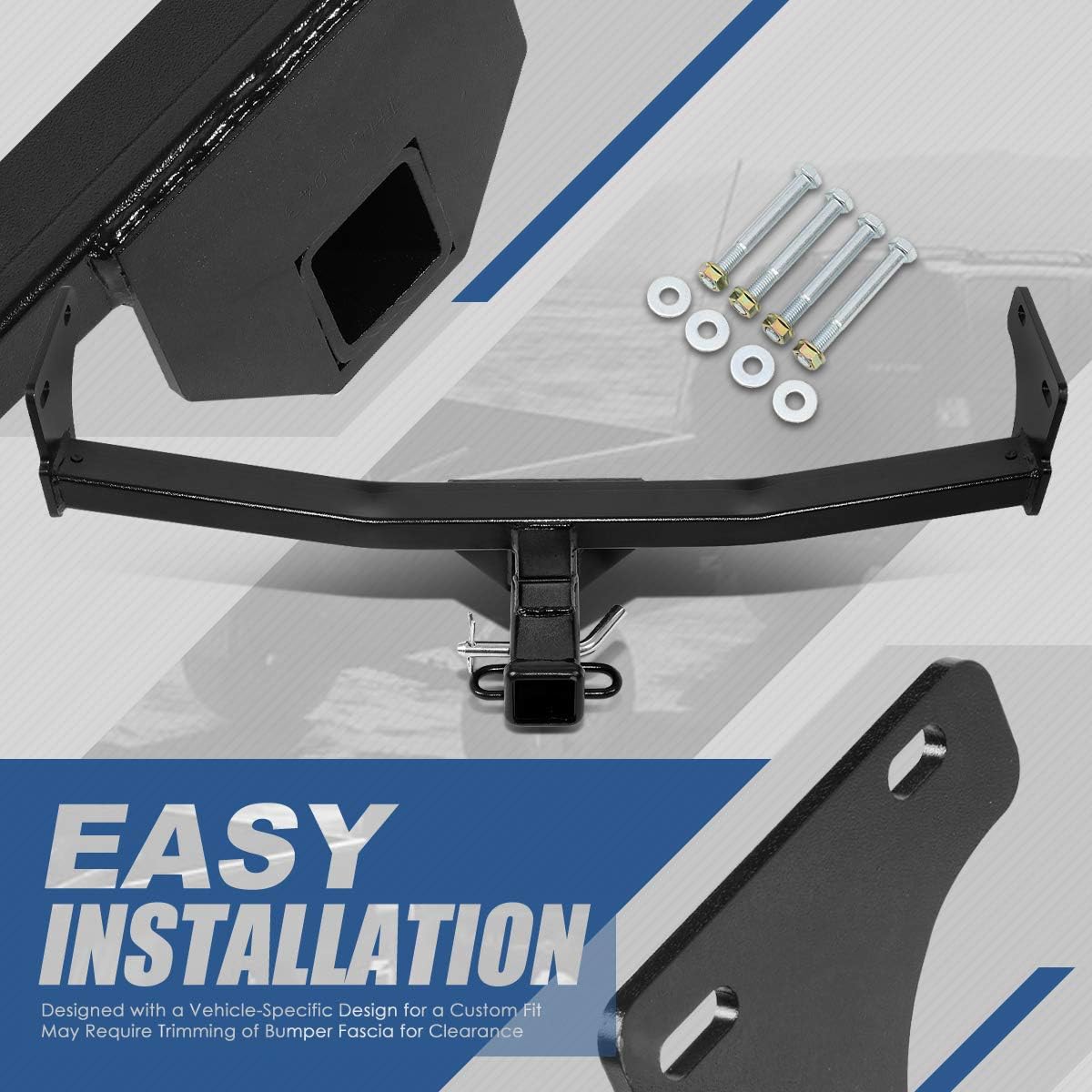 Auto Dynasty 2 Inches Class 3 Trailer Hitch Receiver Compatible with Jeep Patriot Compass 11-17