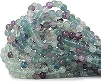 Vista 16 de 60 cuentas redondas sueltas de piedra dálmata natural de 0.236 pulgadas (0.236 in) para hacer joyas, hallazgos de bricolaje, 1 hebra de 15 pulgadas