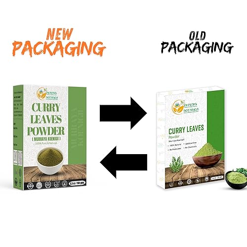 Miniatura 2 de Herbs Botanica Polvo de hoja de curry 100% natural cultivado seco 5.3 onzas  Promueve la formulación del crecimiento del cabello  Cabello fuerte