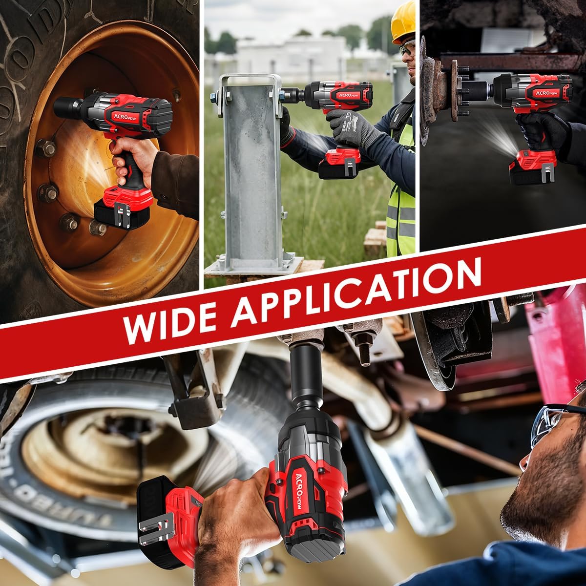 Cordless Impact Wrench Compatible with Milwaukee 18V Battery， 3/4” 1850FT-LBS Brushless High Torque Impact Driver, Auto-Stop Reverse, Variable Speed Heavy Duty Impact Gun(Bare Tool) - Image 7