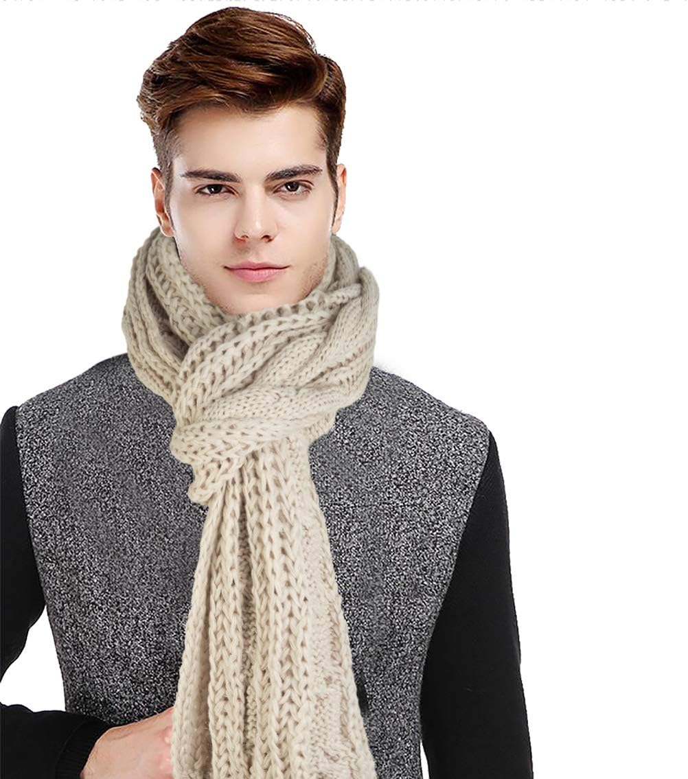 Aonal Womens Winter Scarf Cold Weather Thick Warm Cable Knit Wraps Chunky Large Soft Long Scarves - Image 6