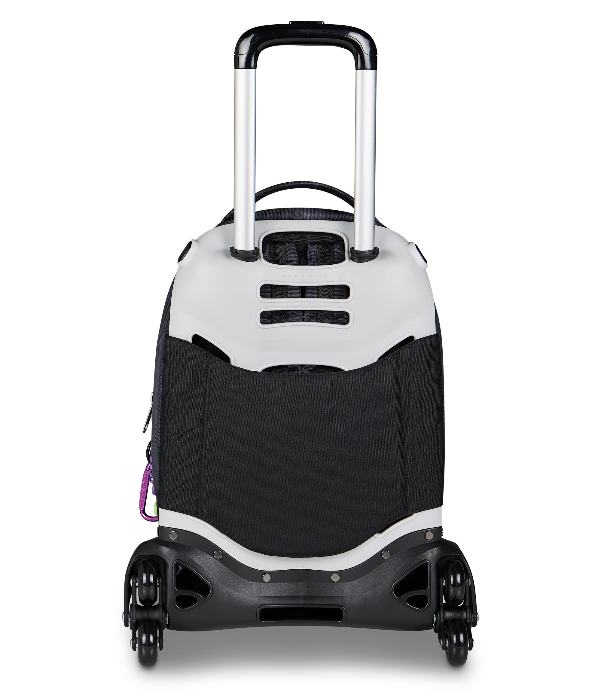 Seven Trolley Scuola Jack 8 Ruote Detach SHADOWS OF COLOR, Nero, 34 L, Scomponibile, Cross-over System, Zainetto staccabile, Tasca laterale porta borraccia, Scuola elementare e media, Bambini, Ragazzi