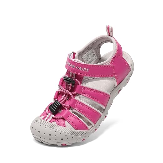 DREAM PAIRS Boys Girls Closed-Toe Outdoor Summer Sport Sandals for Toddler/Little/Big Kid
