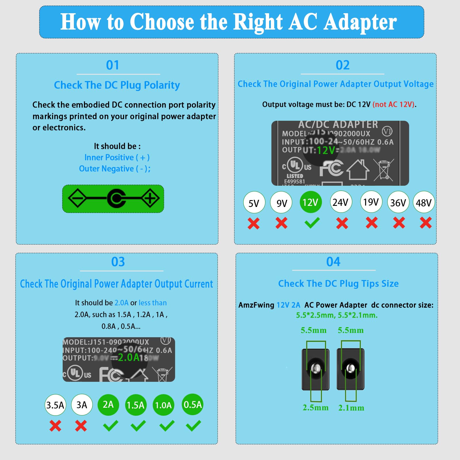 Adaptateur d'alimentation 12V pour Clavier Yamaha, Câble d'alimentation CA/CC 100-240V pour 12V 2A PA-130a PA-130b PA-150b P45 PA-3b PA-3c PA-5d PSR-210 PSR-78 P125 E373 Piano électronique.
