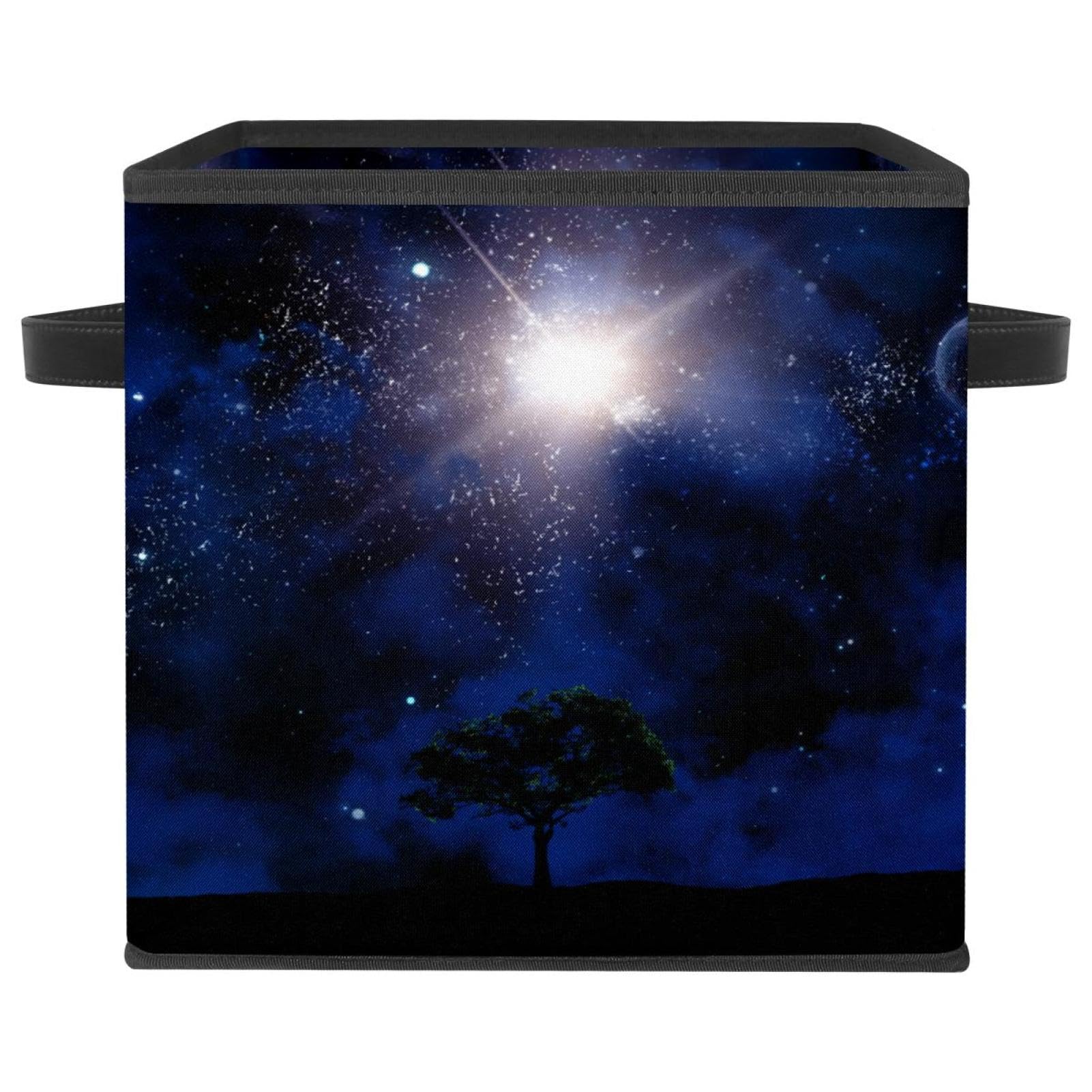 Boîte de rangement pour livres et placard cube pliable tissu Galaxy Planet