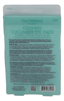 CALA Cooling Cucumber Under Eye Patches, Pre-Moistened Eye Pads with Cucumber Extract, Hyaluronic Acid, Aloe & Vitamin E, 5 Pairs, 10-20 Min Depuffing Eye Treatment