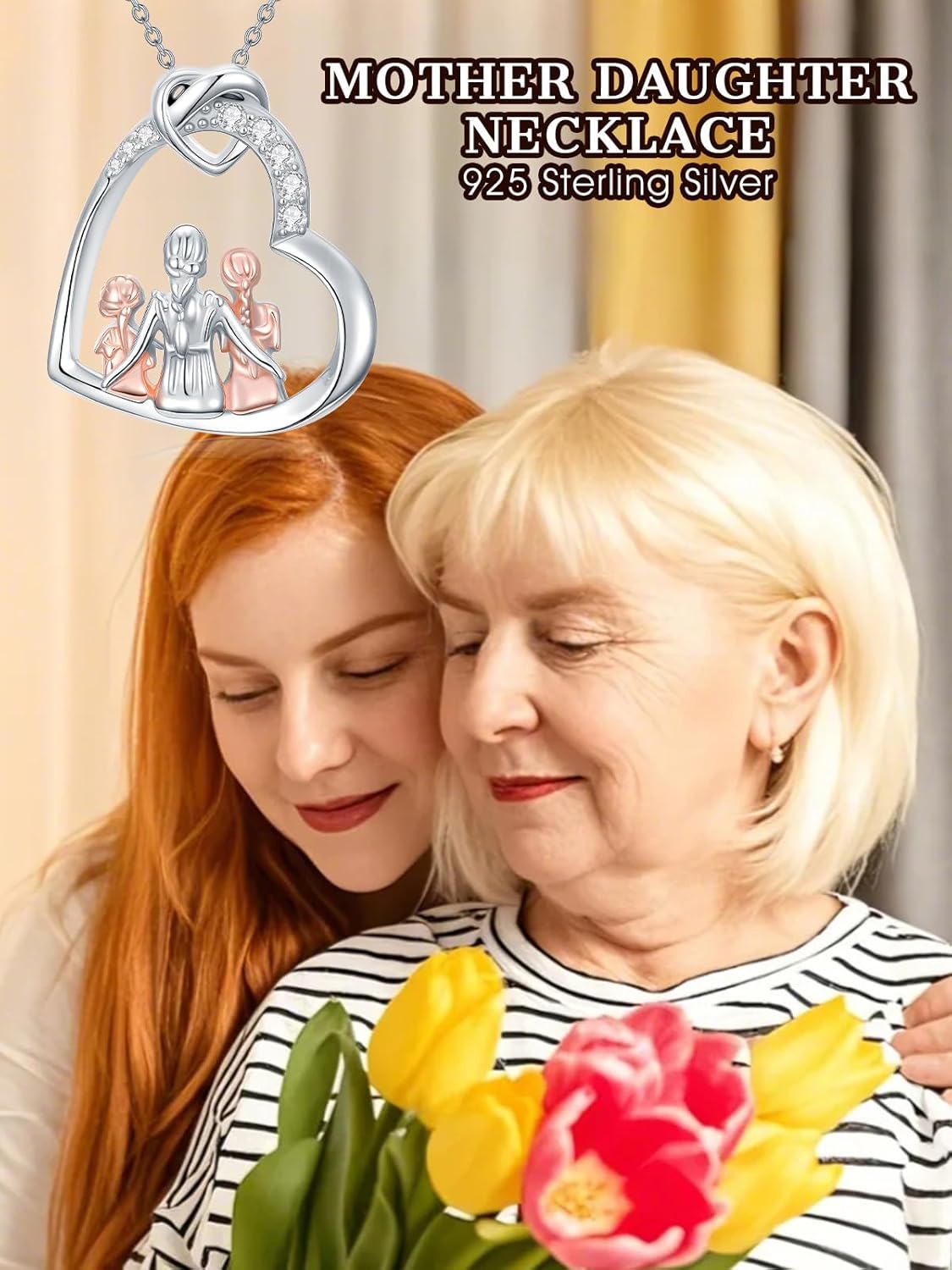 To My Daughter/Sister/Animal Necklace from Dad/Mom/Sister 925 Sterling Silver Father/Mother Daughter/Sisters/Animal Heart Pendant Jewelry Gifts from Dad Mom I Love You Forever Necklace - Image 3