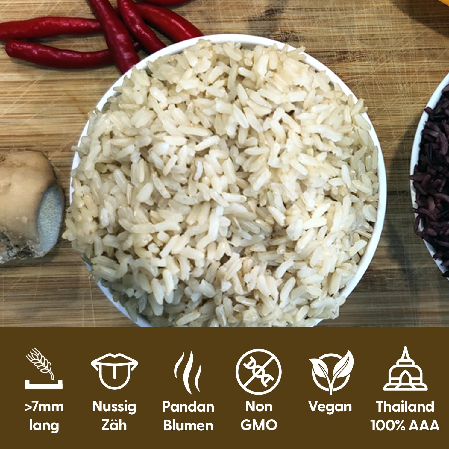 Yum Asia Thai Hom Mali Premium brauner Jasminreis – 5kg