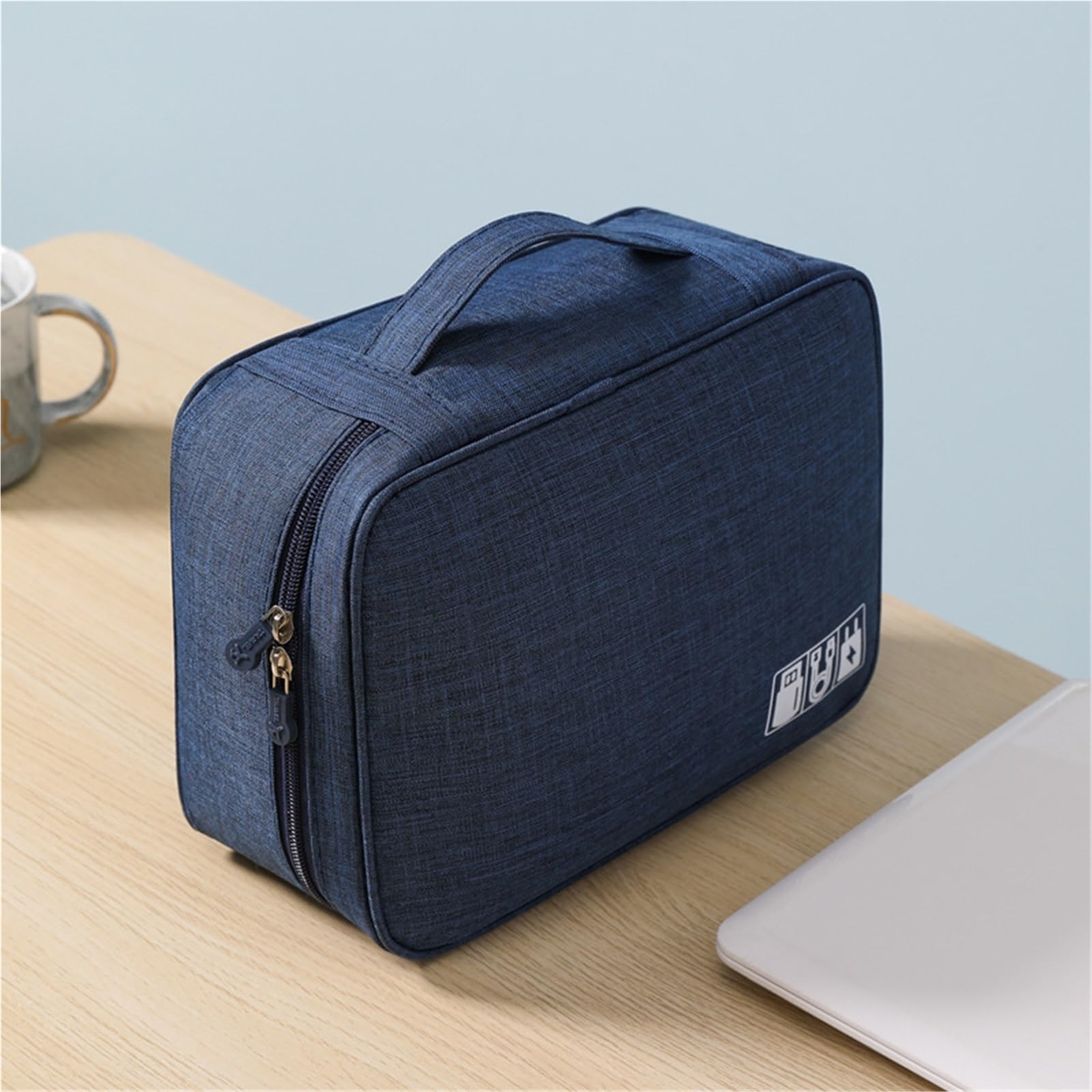 Borsa Organizer Per Cavi Borsa da viaggio elettronica digitale Custodia multifunzione for auricolari Cavo dati Caricabatterie for accessori Protezione disco rigido(Deep red)
