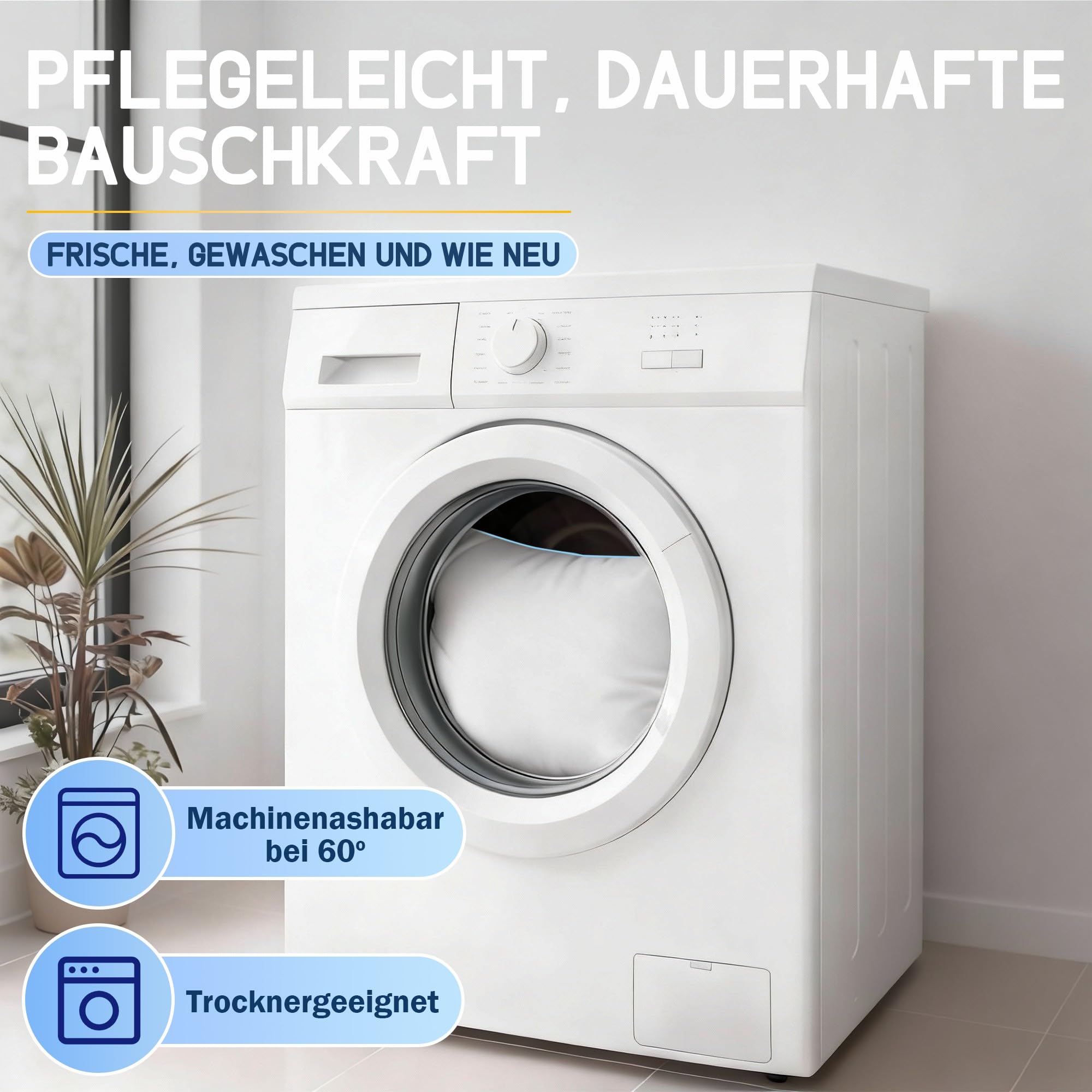Kopfkissen 40x80 Daunenkissen Federkissen - Kissen 40x80 cm Daunen und Federn Bettkissen in Hotelqualität - 3-Kammer Daunenkissen Schlafkissen Ökotex-Zertifiziert - Schlaf wie auf Wolken