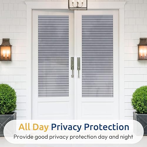 Miniatura 8 de rabbitgoo Película esmerilada para ventana, de adherencia estática, película decorativa de vidrio anti UV, película de privacidad para ventana, no