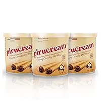 Vista 13 de Pirucream Obleas enrolladas con relleno de crema de coco, obleas enrolladas finas y crujientes, textura ligera y crujiente, sabor a coco dulce
