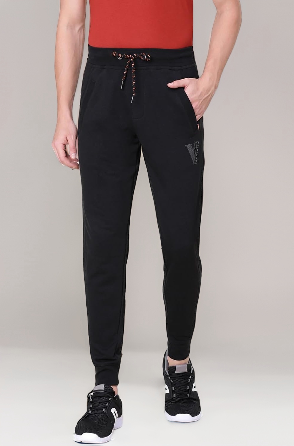 Van Heusen Men's Regular Fit Mid Rise Track Pant