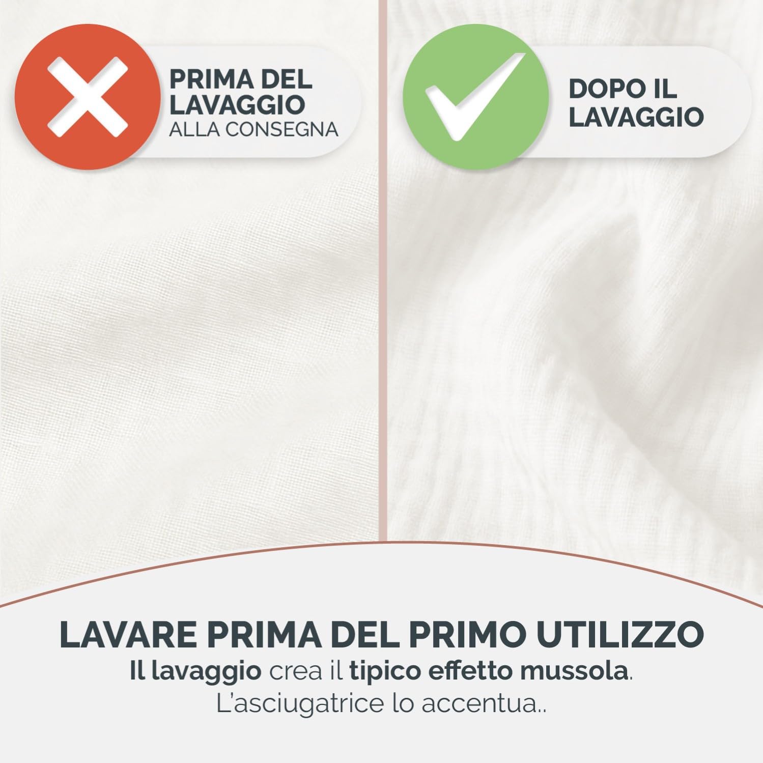 Blumtal Coperta Mussola Matrimoniale 150x200 cm - Certificata OEKO-TEX - Cotone Estivo 100% - Telo Copridivano - Avorio