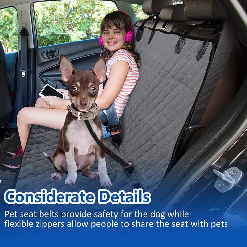 Cubre Asientos de Coche para Perros, Funda Coche Perros Asiento Trasero, Cubre Asientos Coche Perro con Ventana Protector Lateral, Funda Perro Coche Impermeable Antideslizante para Coche, SUV, Camione
