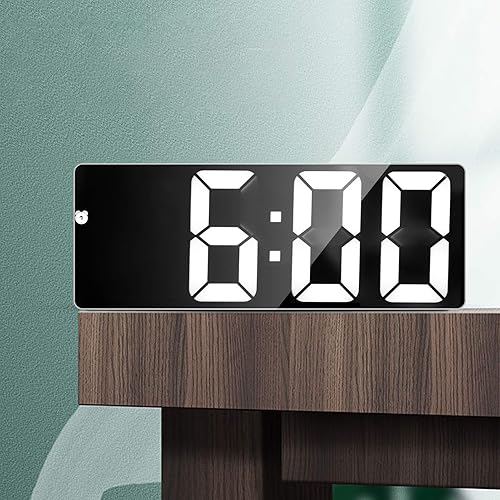Miniatura 7 de Reloj digital, funcionamiento silencioso duradero, reloj de escritorio compacto y simple, activado por voz, dormitorio de regalo para oficina y hogar