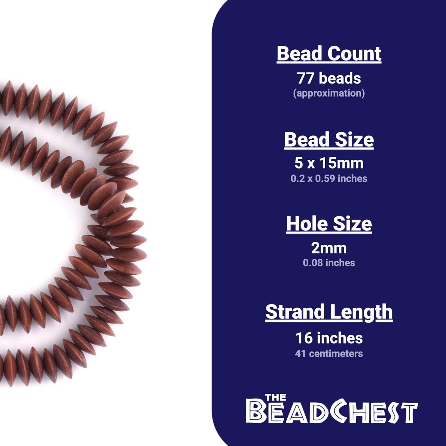 The Bead Chest Light Brown Saucer Natural Wood Beads (15mm): Organic Eco-Friendly Wooden Bead Strand for DIY Jewelry, Crafts, Necklace and Bracelet Making
